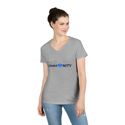 Build Community Ladies' V-Neck T-Shirt