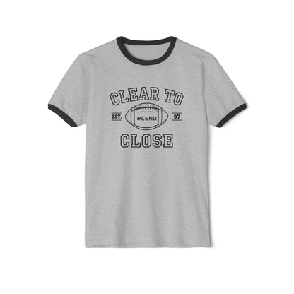 Clear to Close Football Ringer Tee