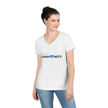 Build Community Ladies' V-Neck T-Shirt