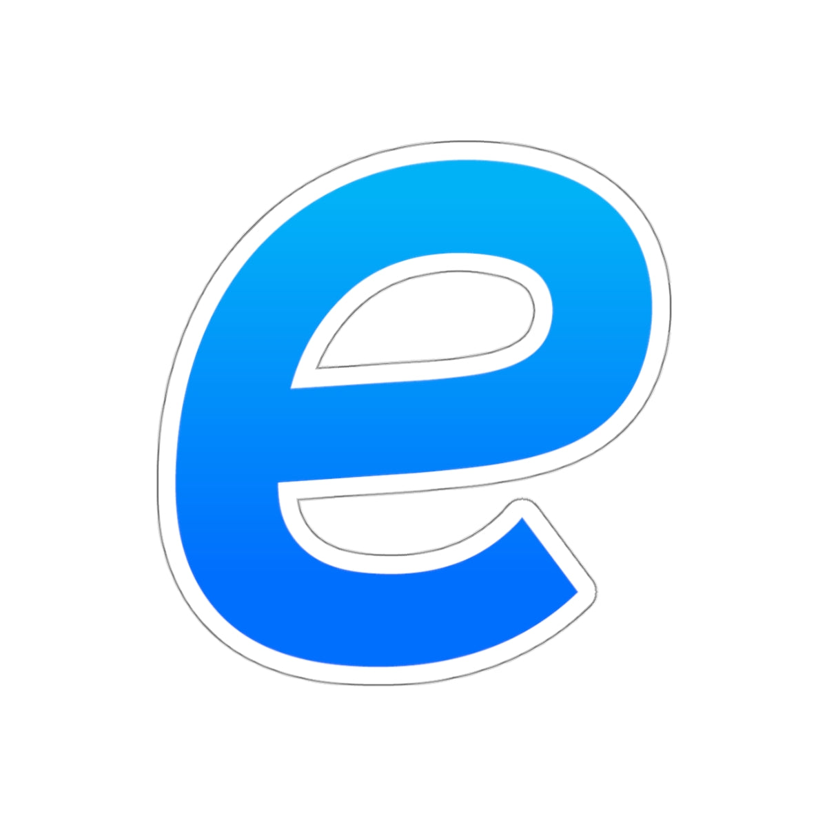 'e' Die-Cut Stickers