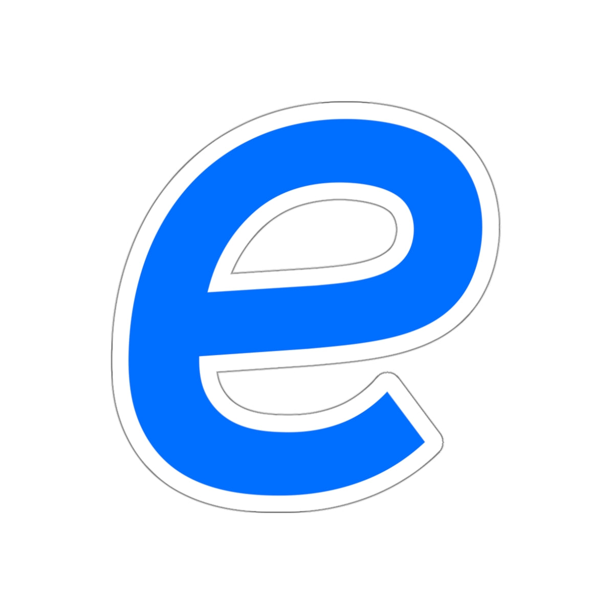 'e' Die-Cut Stickers