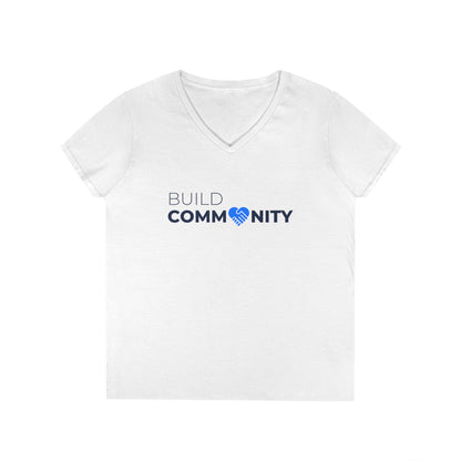 Build Community Ladies' V-Neck T-Shirt