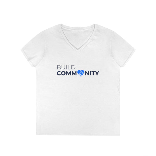 Build Community Ladies' V-Neck T-Shirt