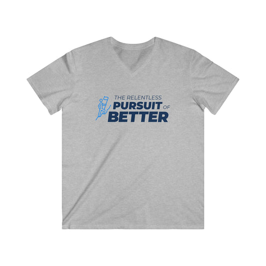 Pursuit of Better Men's Fitted V-Neck Short Sleeve Tee