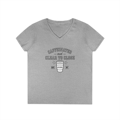 Caffeinated and CTC Ladies' V-Neck T-Shirt