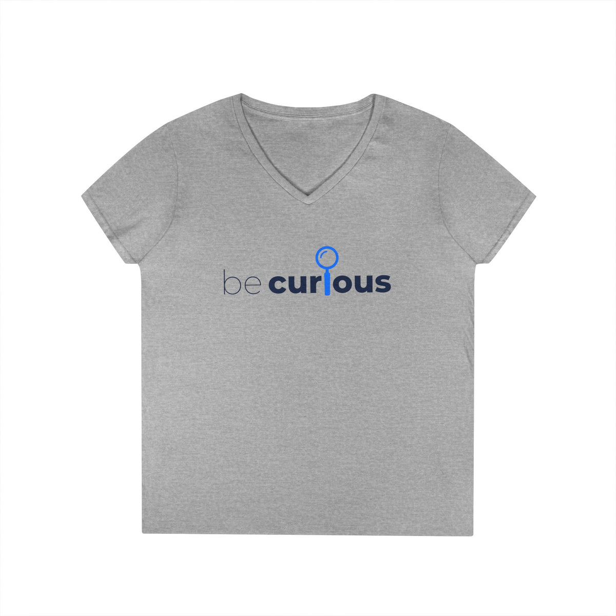 Be Curious Ladies' V-Neck T-Shirt