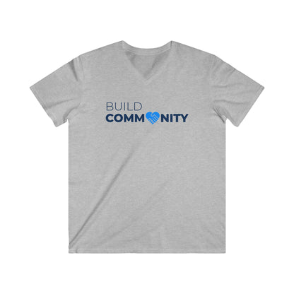 Build Community Men's Fitted V-Neck Short Sleeve Tee