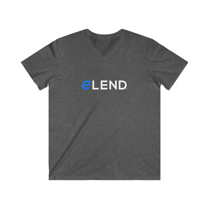eLEND Men's Fitted V-Neck Short Sleeve Tee