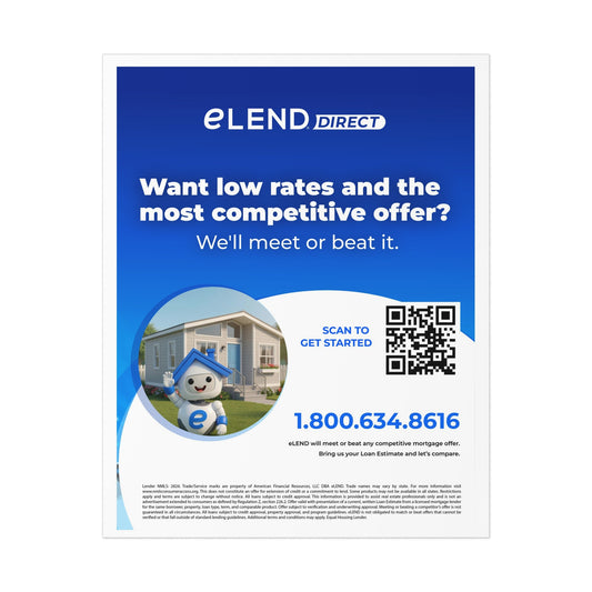 eLEND DIRECT Meet or Beat Lenderboard Poster