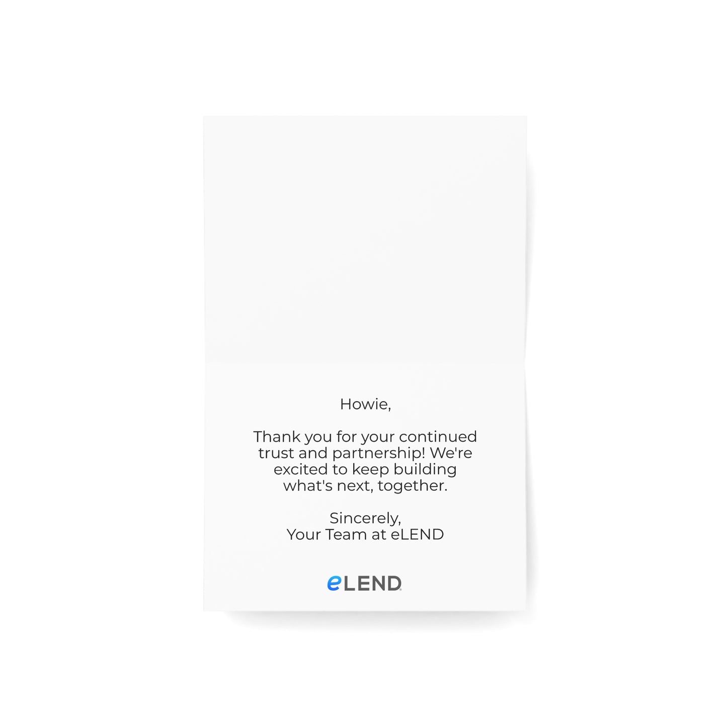 eLEND 'Thank You' Cards