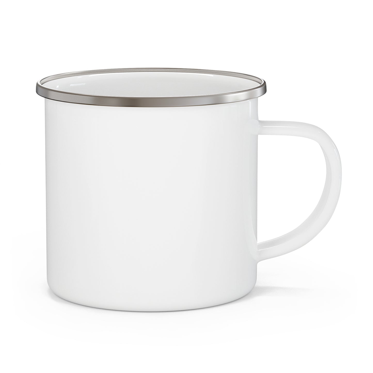 Caffeinated & Clear to Close Enamel Camping Mug