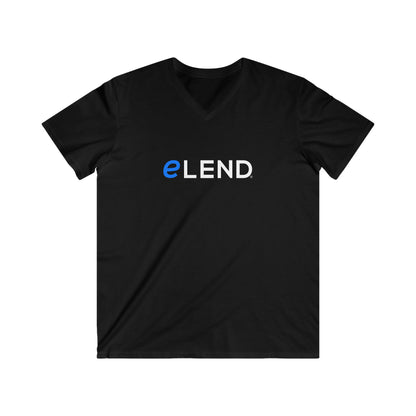 eLEND Men's Fitted V-Neck Short Sleeve Tee