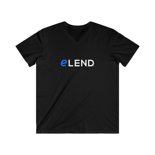 eLEND Men's Fitted V-Neck Short Sleeve Tee