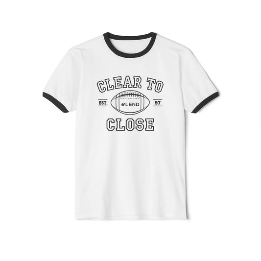 Clear to Close Football Ringer Tee