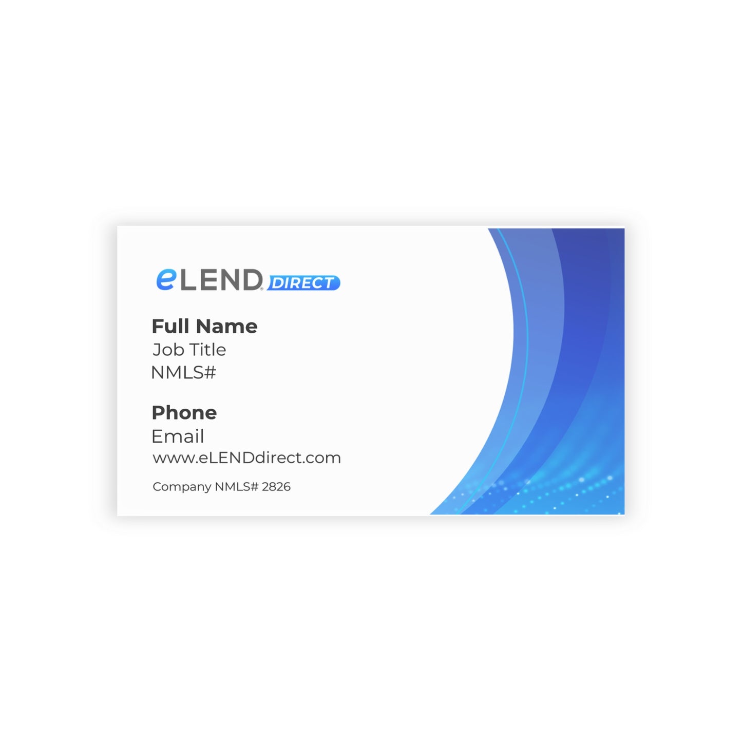eLEND DIRECT Business Cards (Single-Sided)