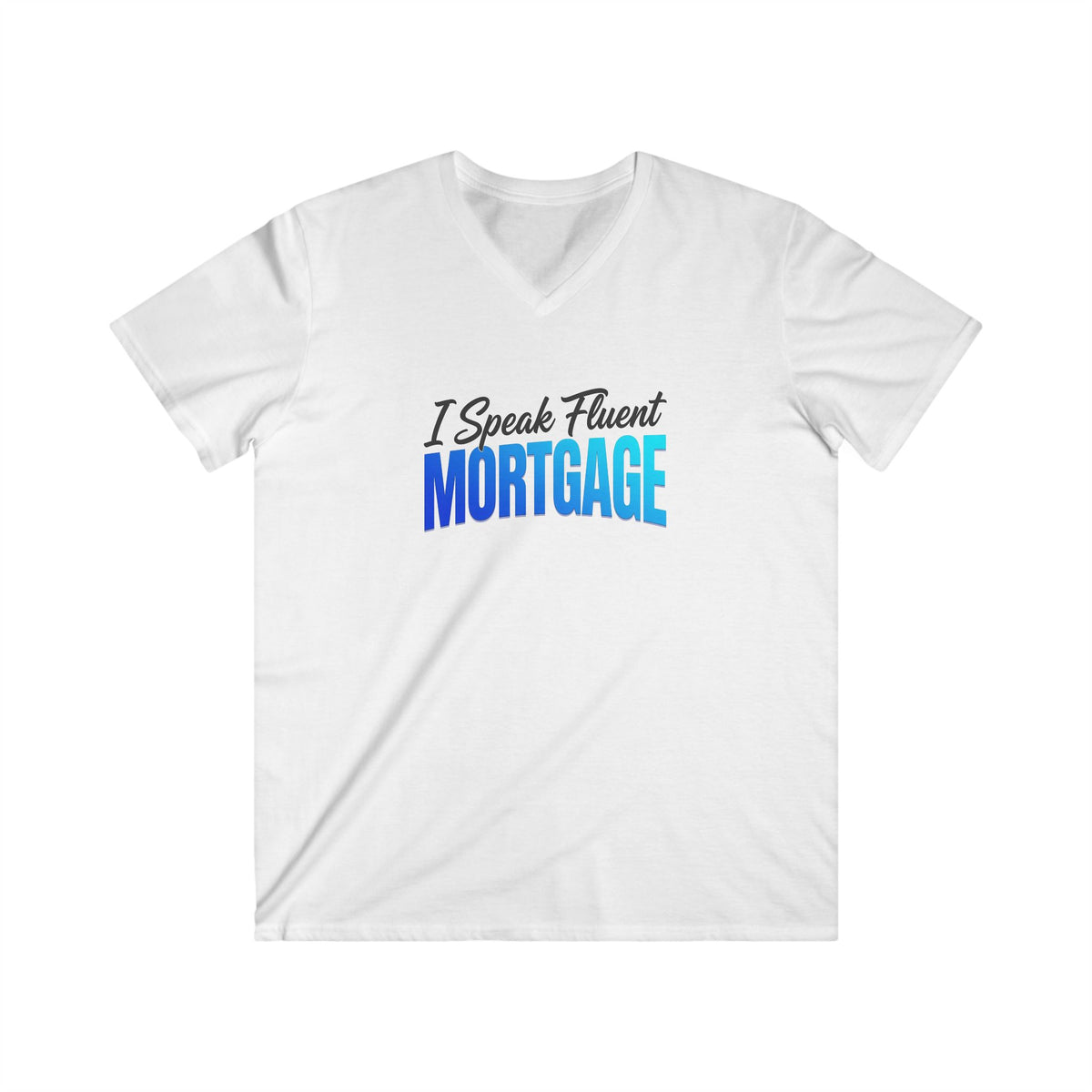 Fluent Mortgage Men's Fitted V-Neck Short Sleeve Tee