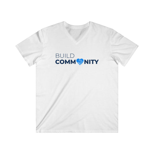 Build Community Men's Fitted V-Neck Short Sleeve Tee