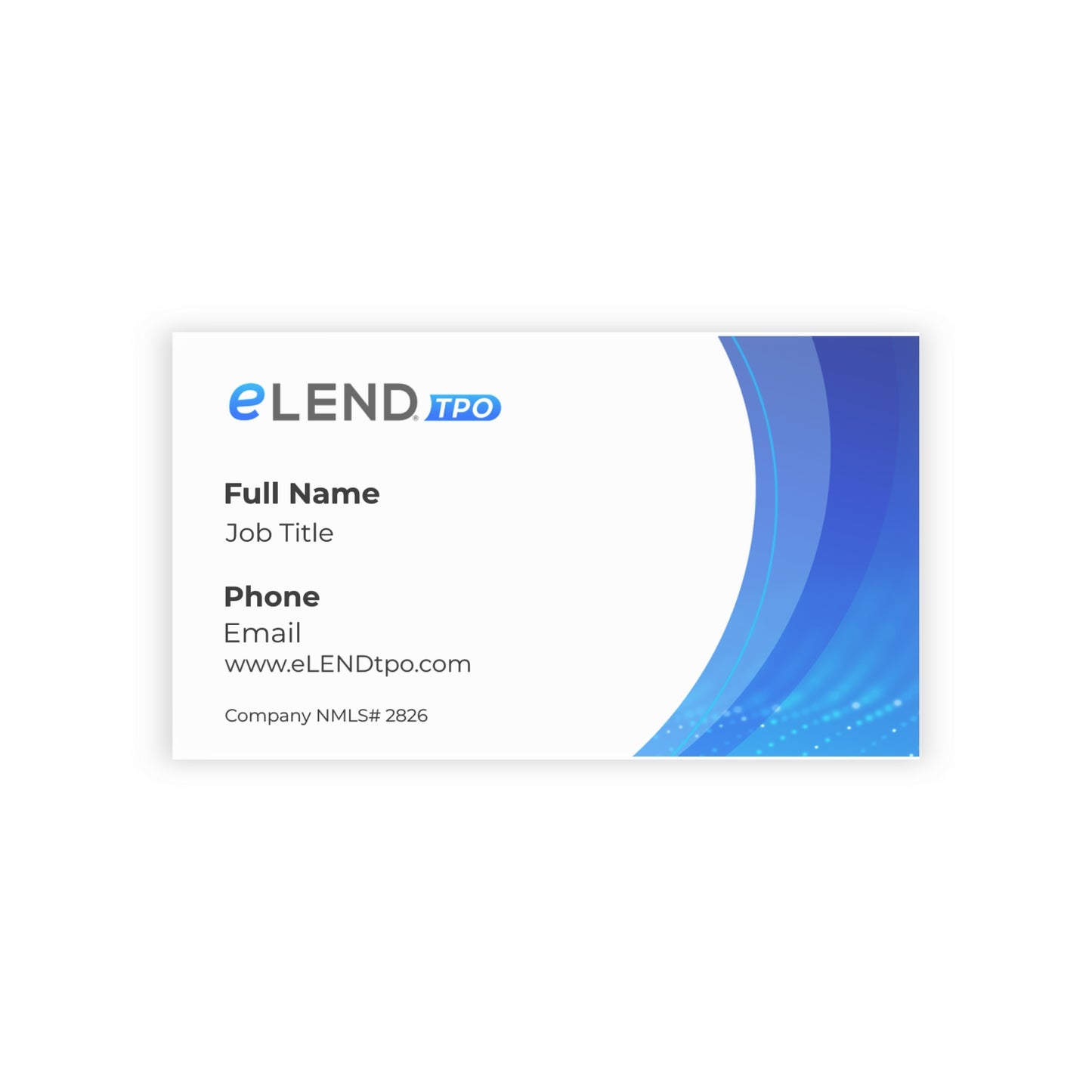 eLEND TPO Business Cards (Single-Sided)